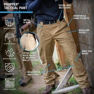 PPOPPER Lightweight Tactical Pant With Lots Of Pockets Size 38x34